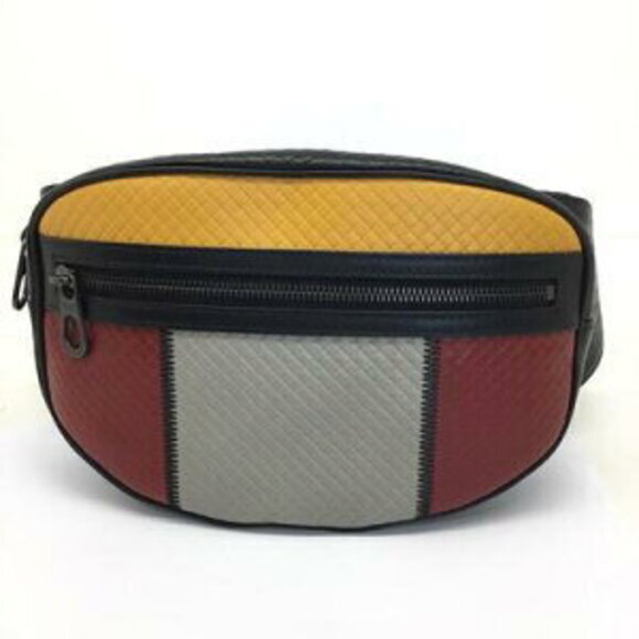 Bottega Veneta Handbags - BOTTEGA VENETA Body Belt Crossbody Bag Two Tone Leather Black